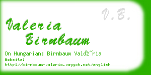 valeria birnbaum business card